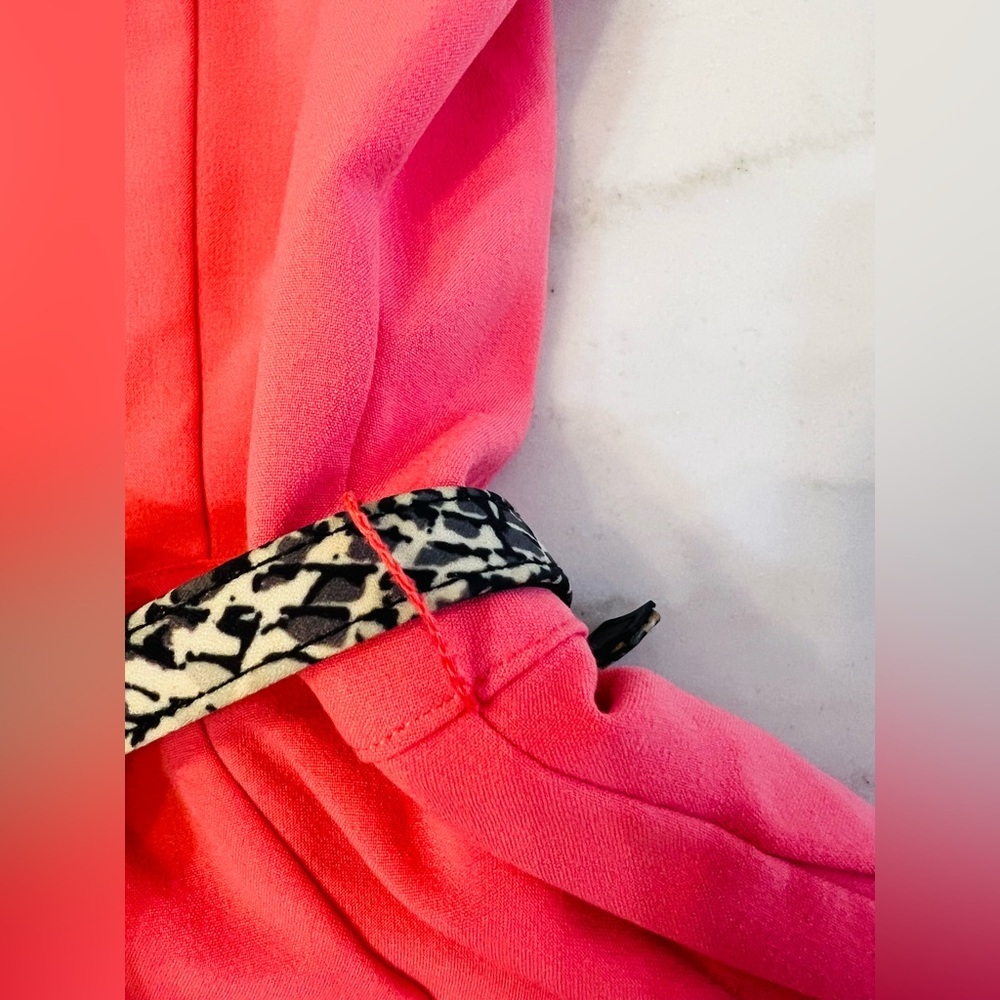 New York and Co Pink Stretch Button-Down Dress with Belt Size M - Picture 6 of 7